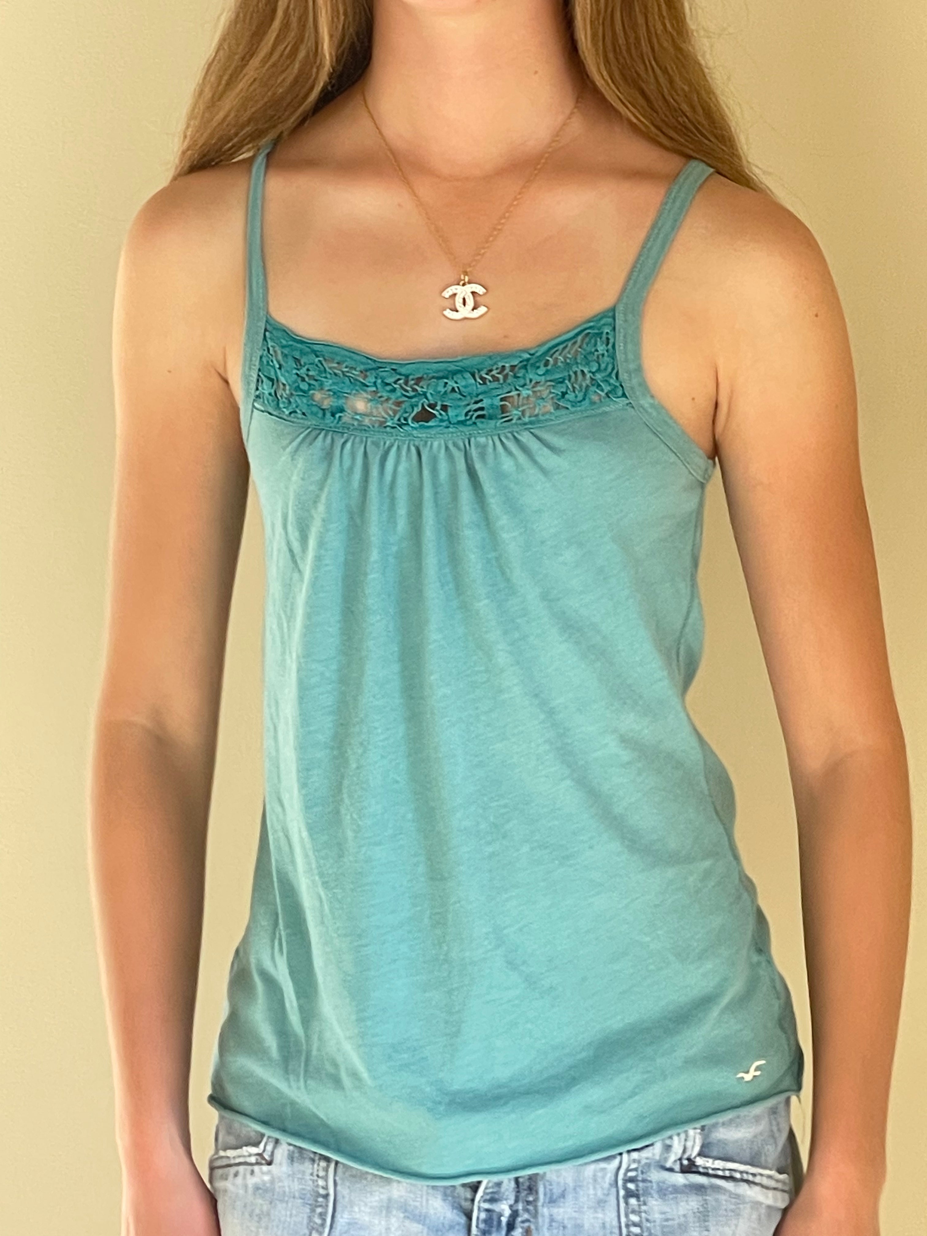 Vintage 2000's Hollister teal tank top