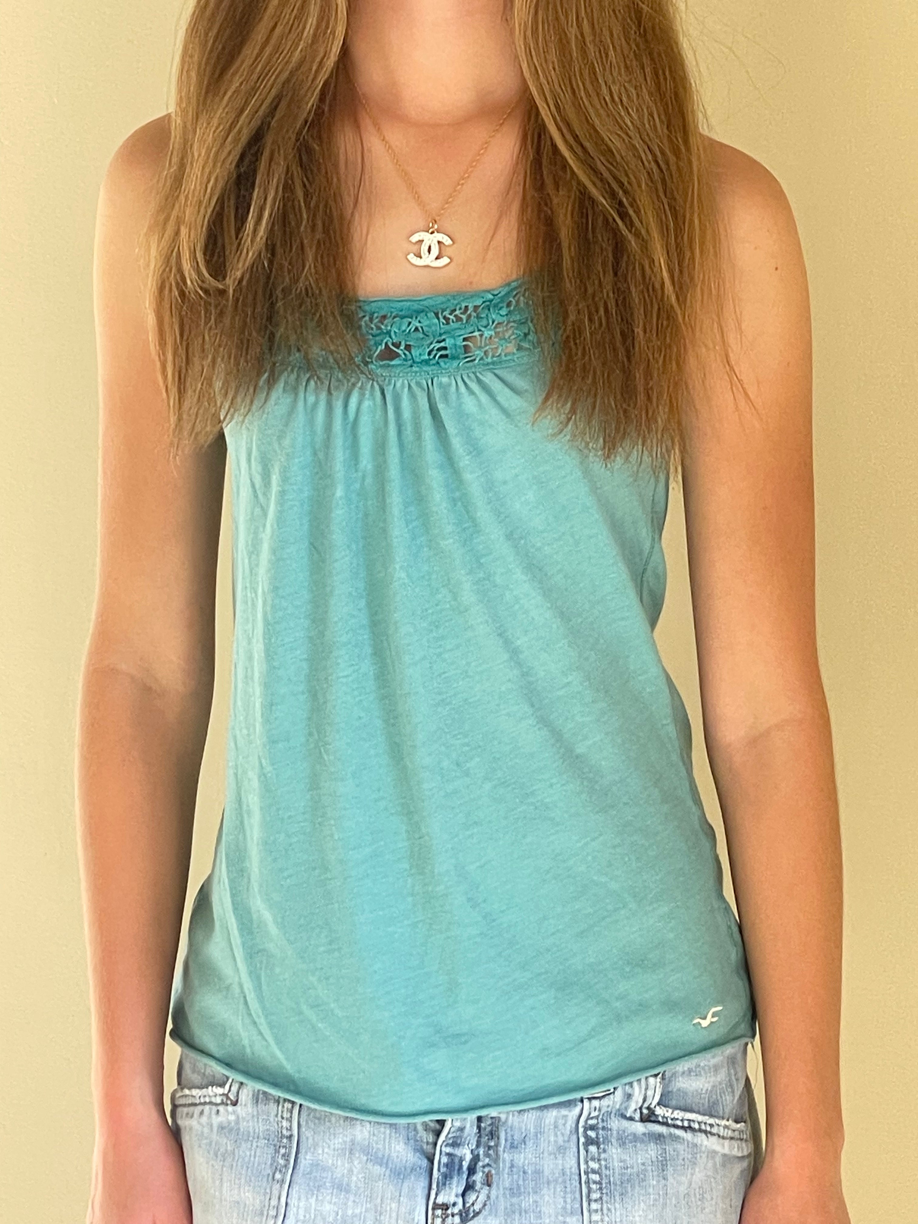 Vintage 2000's Hollister teal tank top