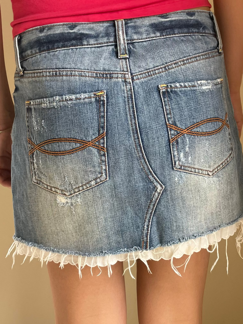 Vintage 2000's Abercrombie & Fitch denim skirt