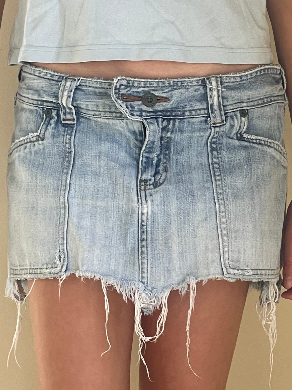 Vintage 2000's Abercrombie & Fitch low rise denim skirt